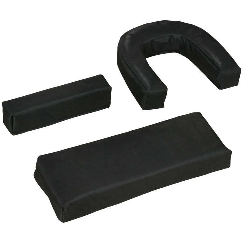 Outsunny Folding Sun Lounger Set of 2 Reclining Chair with Reading Hole Black