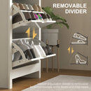 HOMCOM 18-Shoe Storage Cabinet 6 Shelves 3 Drawers Tabletop