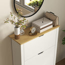 HOMCOM 18-Shoe Storage Cabinet 6 Shelves 3 Drawers Tabletop