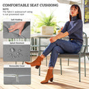 Outsunny 5 Piece PE Rattan Garden Dining Set with Cushions, Light Grey