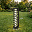 Outsunny Garden Rattan Lamp, 68 cm Solar Rattan Floor Lamp with Auto On/Off