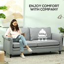 HOMCOM Modern 3 Seater Sofa for Living Room, Fabric Couch Settee
