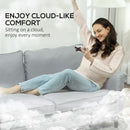 HOMCOM Modern 3 Seater Sofa for Living Room, Fabric Couch Settee