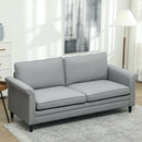 HOMCOM Modern 3 Seater Sofa for Living Room, Fabric Couch Settee