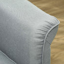 HOMCOM Modern 3 Seater Sofa for Living Room, Fabric Couch Settee