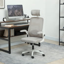 HOMCOM Executive Mesh Office Chair with Headrest, Lumbar Support, Grey