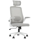 HOMCOM Executive Mesh Office Chair with Headrest, Lumbar Support, Grey