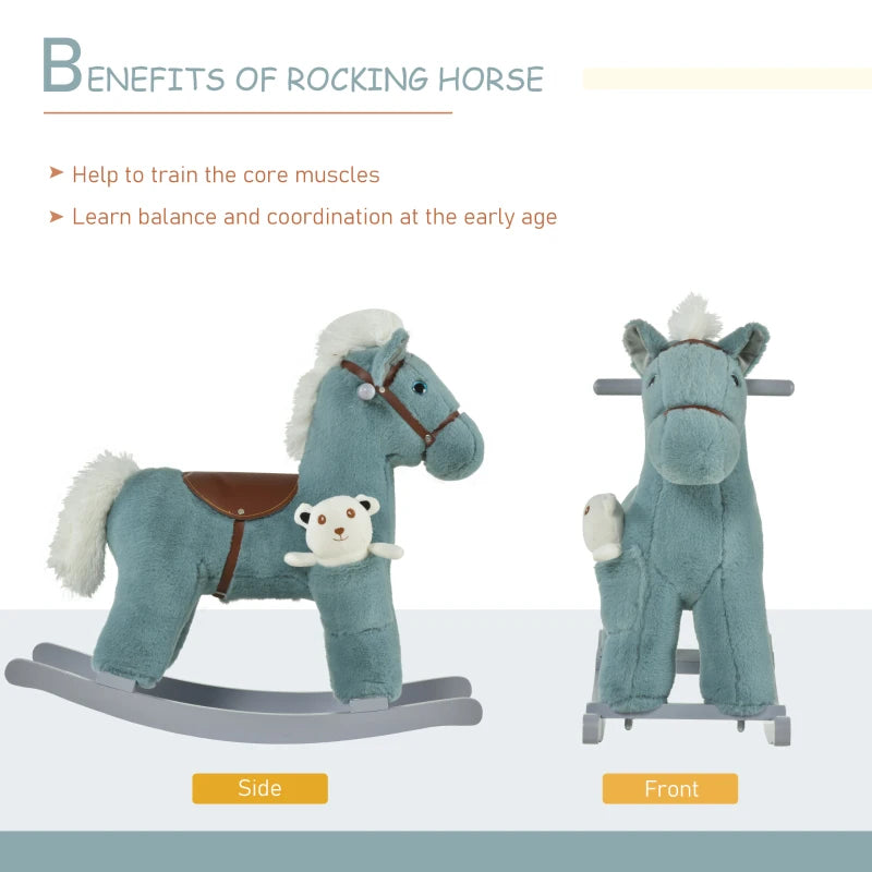 HOMCOM Children Rocking Horse - Blue