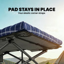 Outsunny Camping Cot Heavy Duty Folding Bed with Soft Pad Blue