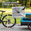 PawHut Dog Bike Trailer w/ Flip-Down Ramp Tailgate, Reflectors, Blue