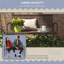 Outsunny Patio Rattan 2 Seater Garden Bench Love Seat Garden Armchair Brown