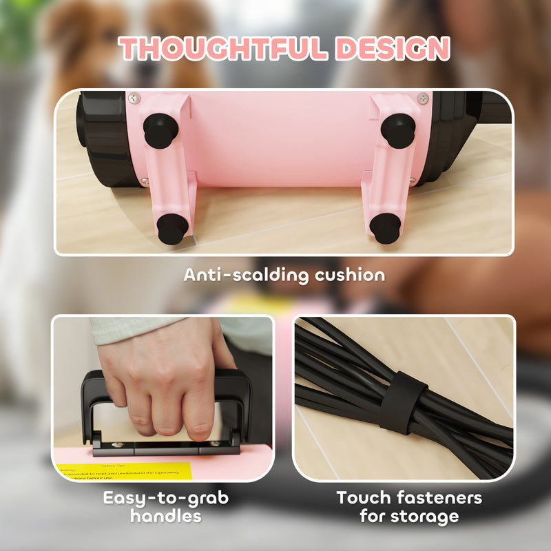 PawHut 2200W Dog Hair Dryer With Adjustable Temperature & Velocity