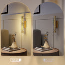 HOMCOM Led Wall Lamp 2 Pack, Modern Indoor Geometric Wall Light, Gold Tone