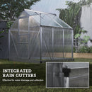 Outsunny Walk-In Polycarbonate Greenhouse Plant Grow Galvanied Aluminium