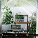 Outsunny Walk-In Polycarbonate Greenhouse Plant Grow Galvanied Aluminium