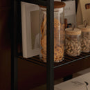 HOMCOM Side Table With Storage, Small Table For Living Room, Bedroom - Grey/Black