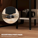 HOMCOM Side Table With Storage, Small Table For Living Room, Bedroom - Grey/Black