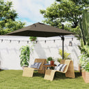 Outsunny Square Cantilever Roma Parasol 360° Rotation w/ Hand Crank, Tan