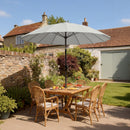 Outsunny 2m Shanghai Garden Parasol Umbrella, Outdoor Sun Shade, Light Grey