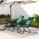 Outsunny 2 Pcs Zero Gravity Lounger Folding Recliner Chair W/ Cup Holder