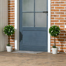 HOMCOM Set Of 2 Potted Artificial Plants Ball Tree With Flowers