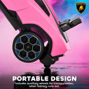 AIYAPLAY Licensed Lamborghini Electric Ride On Car With Suspension, Pink
