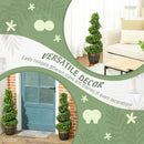 HOMCOM Set of 2 Decorative Artificial Plants with Lavender and Pot, 90cm