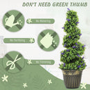 HOMCOM Set of 2 Decorative Artificial Plants with Lavender and Pot, 90cm