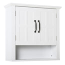 HOMCOM Bathroom Wall Cabinet, Medicine Cabinet w/ Adjustable Shelf, White