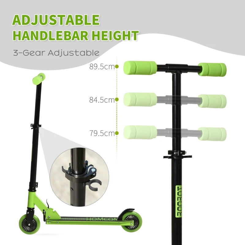 HOMCOM Scooter for Kids  age 3-8 years - Green