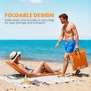 Outsunny 2 Pieces Outdoor Beach Mat Steel Reclining Chair Set Orange