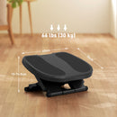 HOMCOM Adjustable Under-Desk Footrest Height Angle Tilt Anti-Slip Compact Health