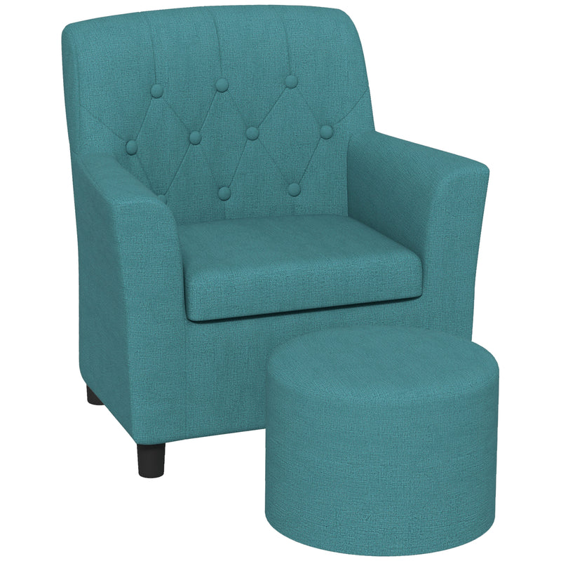 AIYAPLAY Kids Sofa Set with Footrest for Playroom Bedroom, Blue
