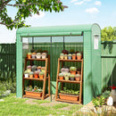 Outsunny Mini Greenhouse, Portable Indoor Outdoor Green House with PE Cover