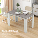 HOMCOM Dining Table For 4-6 People, Wood Effect Tabletop, Grey