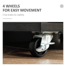 Vinsetto Mobile Filing Cabinet, 7-drawer File Cabinet With Wheels, Black