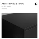 Vinsetto Mobile Filing Cabinet, 7-drawer File Cabinet With Wheels, Black