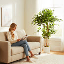 HOMCOM Artificial Ficus Tree, Faux Plant For Home Decor