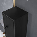 kleankin Slim Bathroom Cabinet, Toilet Roll Storage w/ Open Shelves, Black