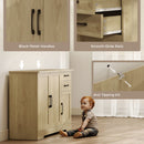 HOMCOM Sideboard with Soft-Close Doors, Modern Storage Cabinet Natural