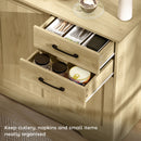 HOMCOM Sideboard with Soft-Close Doors, Modern Storage Cabinet Natural