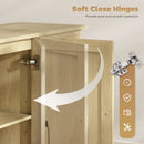 HOMCOM Sideboard with Soft-Close Doors, Modern Storage Cabinet Natural