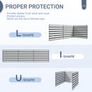 Outsunny Camping Windbreak Portable Wind Blocker Privacy Wall, 540cm x 150cm