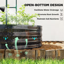 Outsunny 5 x 3 x 6ft Galvanised Raised Garden Bed with Trellis, Dark Grey