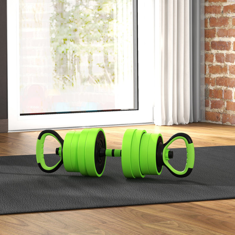SPORTNOW Weight Dumbbells Set, Barbell, Kettlebell, Push Up Stand, 30kg