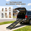 PawHut Foldable Dog Ramp for Car, Non-Slip Dog Stairs for SUVs Truck, Black