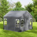 Outsunny 3 X 3 M Party Tent, Outdoor Canopy Tent With Sidewalls, Grey