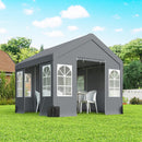 Outsunny 3 X 3 M Party Tent, Outdoor Canopy Tent With Sidewalls, Grey