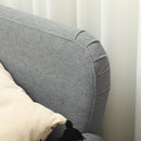 HOMCOM 2 Seater Sofa With 21cm Thick Padding And Wood Legs - Cream/Grey/Yellow