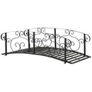 Outsunny 184cm Metal Arch Garden Garden Bridge, Black